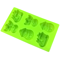 1042 6-Loch Weihnachts-Wapiti-Form Silikon-Kuchenform Silikon-Kerzenformen Seifenherstellungsform Geschenkbox Seife Kerze Harz