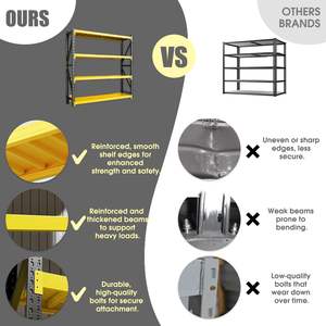 Sistema <span class=keywords><strong>de</strong></span> Estanterías <span class=keywords><strong>de</strong></span> Almacenamiento Industrial Apilables <span class=keywords><strong>de</strong></span> Acero Resistente, Ajustables y sin Pernos, con Capacidad <span class=keywords><strong>de</strong></span> Carga <span class=keywords><strong>de</strong></span> 500 kg por Nivel - Product Image 2