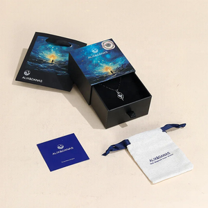 Boîte d'emballage de <span class=keywords><strong>bijoux</strong></span> avec logo personnalisé, ensemble de <span class=keywords><strong>bijoux</strong></span>, rangement pour collier, boucles d'oreilles, emballage de <span class=keywords><strong>bijoux</strong></span>, sac en papier, boîte à anneaux, boîte à tiroir coulissant - Product Image 4