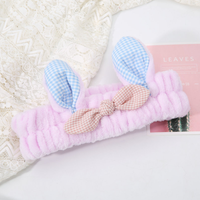 Bando Yoga mikrofiber Spa, ikat rambut kualitas tinggi dapat disesuaikan desain baru ikat rambut Makeup wajah Logo bordir manis lucu