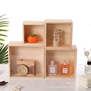 Wooden Storage Box <b>Solid</b> <b>Wood</b> Multi-functional <b>Desk</b> Organizer For Home Office Decoration - Product Image 1