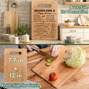 Meilleure vente cadeau de mariage pour Couple 2025 cadeaux de douche nuptiale mariée marié fiançailles Durable bambou <span class=keywords><strong>fromage</strong></span> planche à découper moderne - Product Image 2