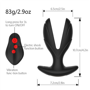Massaggiatore della prostata del vibratore anale di scossa elettrica per gli uomini con telecomando, giocattoli adulti del sesso del vibratore del punto G anale ricaricabile - Product Image 6