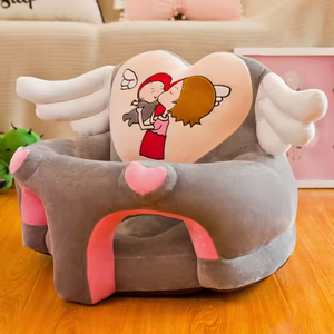 Canapé en peluche, chaise en peluche, chaise d'apprentissage avec ailes d'ange, canapé d'apprentissage en peluche pour enfants, chaise pour bébé - Product Image 5