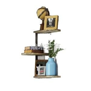 Estante de Pared de Hierro y Madera de 3 Niveles, 60x70cm, Estante de Almacenamiento para Baño, Duradero y Multiusos - Product Image 1