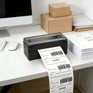 Impresora Térmica de Etiquetas de Envío de 4 Pulgadas, 203DPI, para Códigos QR/Barras, Compatible con Interfaz ESC/POS, Garantía de 1 Año, ROHS - Product Image 1