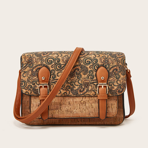 Bolso Bandolera Mini de <span class=keywords><strong>Corcho</strong></span> para Mujer, Bolsos de Hombro de Estilo Japonés a la Moda para Damas, Baratos, de Poliéster - Product Image 3