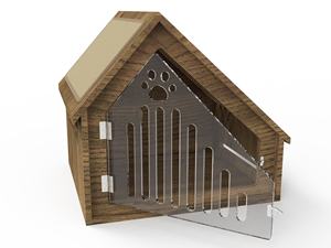 Mobili per Animali Domestici in Stile Moderno Cuccia da Interno Casetta per Gatti in Legno con Tiragraffi - Product Image 5