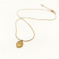 Collier ras du cou en titane avec pendentif 'You Are Adorable' en acier inoxydable pour femme, chaîne de clavicule géométrique circulaire tendance