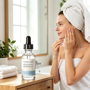 Sérum à l'<span class=keywords><strong>acide</strong></span> <span class=keywords><strong>hyaluronique</strong></span> personnalisé à étiquette privée, vitamine B5, niacinamide, soin du visage hydratant et repulpant, liquide lissant 30 ml - Product Image 2