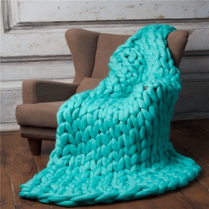 Nhà Máy Bán Buôn <span class=keywords><strong>Chunky</strong></span> Merino Len Sợi Siêu Cồng Kềnh 100% Len 18 Micron Cho Cánh Tay Đan Ném Chăn, Khăn Quàng Cổ, Mèo Giường - Product Image 4