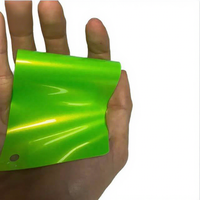 Film vinyle auto-adhésif PVC/PET de qualité supérieure, couleur vert néon brillant effet métallique changeant de couleur, pour covering de carrosserie automobile