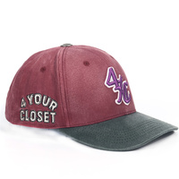 Populaire tweekleurige gewassen katoenen baseballcaps met opdruk, outdoor sportcap