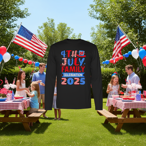 Maglietta a maniche lunghe coordinata per la festa di famiglia del 4 luglio 2025 - Product Image 3