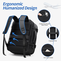 Sac à dos d'ordinateur multifonctionnel personnalisable/OEM, imperméable, grande capacité, sac à dos de loisirs minimaliste pour les voyages