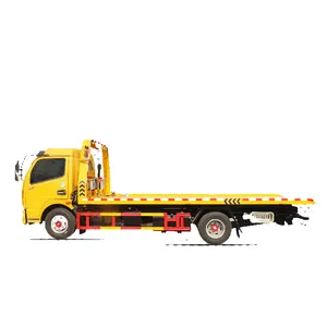 Dongfeng Nieuwe Flat Bed Truck 8ton 10ton 12ton Flatbed Sleepwagen 140pk Flat Bed Carrier Truck Met Ramp Fabriek Prijs