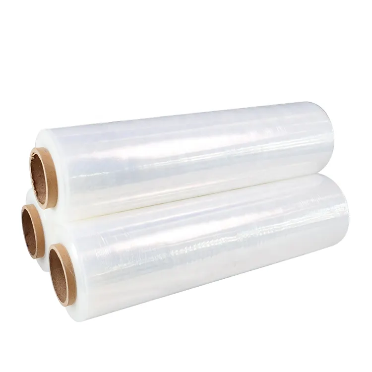 Fabrik Großhandel Verpackung LLDPE Herstellung Transparente Paletten verpackung Preis Jumbo Roll Hand Pe Stretch folie