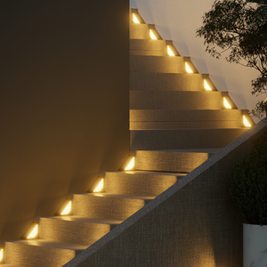 Lampe solaire triangulaire <span class=keywords><strong>LED</strong></span> TSINYE pour marches, lumière chaude, éclairage solaire <span class=keywords><strong>LED</strong></span> pour l'extérieur, décoration pour terrasse, marches d'entrée, jardin - Product Image 4
