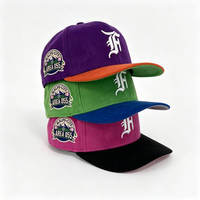 Gorras de Béisbol Personalizadas de Alta Calidad para Hombre, de 5 Paneles, con Bordado, Cierre a Presión, Bordado a Mano, Impresión Puff