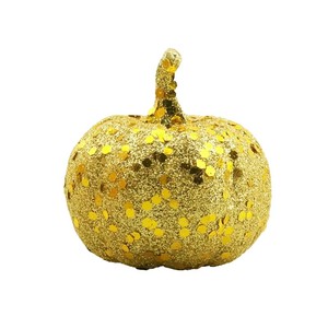 Mini citrouilles artificielles en mousse scintillante, réalistes, argentées et dorées, pour la décoration de la maison, de la table, des armoires, pour les fêtes sur le thème de l'automne - Product Image 1