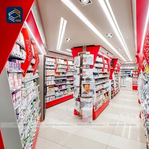 Système d'étagères de pharmacie en <span class=keywords><strong>pente</strong></span> Comptoir de pharmacie avec éclairage LED pour affichage de la médecine au détail - Product Image 5