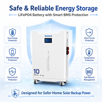 Système de surveillance intelligent WIFI CAN solaire, boîtier industriel épaissi, petit modèle empilable pour la maison, batterie LiFePO4 lithium-ion 10 kWh, garantie 10 ans
