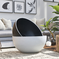 Pot de plante suspendu durable en plastique recyclé écologique Pots de fleurs décoratifs en plastique de jardin de 12 pouces panier suspendu