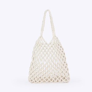 Bolso de hombro de verano estilo coreano con diseño hueco y dos asas, de malla de algodón tejida, para playa, Tanjing - Product Image 6
