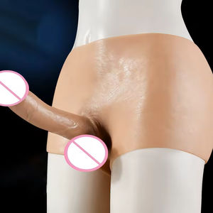 Fabrika toptan yumuşak silikon gerçekçi katı askı-on yapay penis külot giyilebilir yetişkin oyuncak kadınlar ve erkekler için - Product Image 6