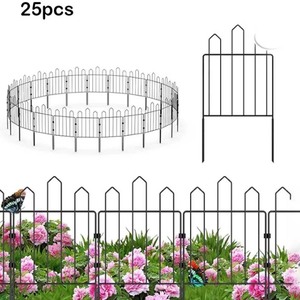 25 pannelli giardino decorativo senza scavare filo di metallo piccolo letto di bordo del fiore recinzione cane coniglio animale barriera recinzione - Product Image 2