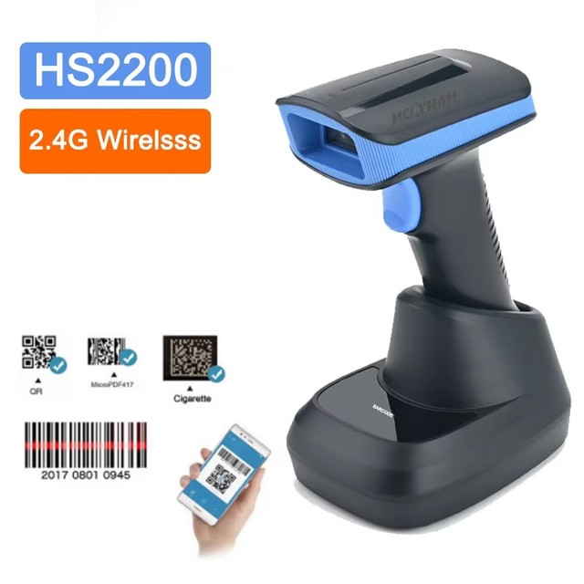 Factory High Speed QR Code Reader With Charging Dock Wireless Bluetooth 2D Barcode Scanner with Charging Base for Supermarket