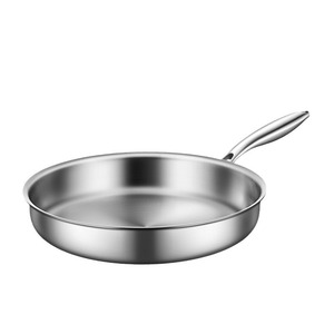 Sartén Redonda Antiadherente de Acero Inoxidable 316 Alemán para Cocina de Inducción, Ideal para Saltear y Freír - Product Image 3