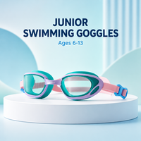 Lunettes de natation professionnelles Eyeline Blue Summer avec protection UV, logo personnalisé, monture en TPE