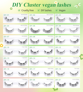 Preglued lông mi trước dán không có keo giả mắt Lash Dải Gói Cắt thành cụm trước dán Dải Lông Mi - Product Image 6