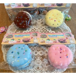 ของเล่นบีบ TPR รูปคุกกี้โมจิสี่สี Taba Squishy บีบแล้วคืนรูปช้า ของเล่นบีบคลายเครียด รูปคุกกี้เหมือนจริง - Product Image 5