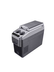 Nevera Portátil para Auto de 15L con Compresor, 12V, Zona Única, con Pantalla LED, Cuerpo de Plástico Gris, Diseño Compacto - Product Image 1