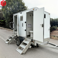 Remorque de toilette portable haut de gamme Belyoo pour chantiers de construction et fêtes en plein air