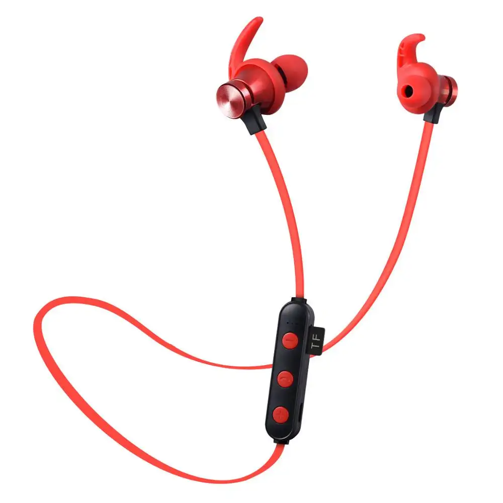 Top seller Good Quality Supported TF Card Magnetic in-ear Wireless Bluetooth earphones XT22 stereo sound neckband earphone