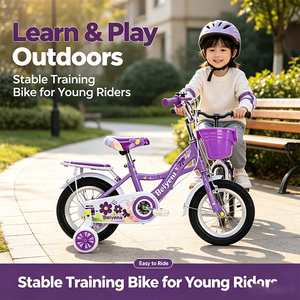 Vélo pour enfants style princesse, vélo pour filles 12-14-16 pouces, vélo à pédales pour garçons et filles de 3-7-9 ans, vente en gros - Product Image 2