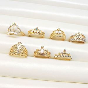 Multi-style Crown Mixed Alloy Fashion <b>Rings</b> Wholesale Accessories Jewelry Trendy <b>Gold</b> Crown <b>Rings</b> for Girls <b>Set</b> Mix - Product Image 2