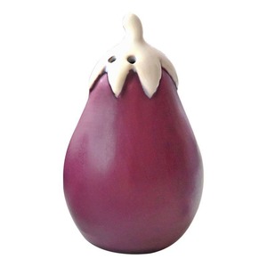 Juego de salero y pimentero creativo con forma de berenjena, juego de recipientes de cerámica para condimentos de cocina, frasco para pimienta - Product Image 3