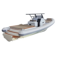 28ft RHIB 860 certifié CE Aluminium Double coque gonflable RIB Boat Hypalon ORCA