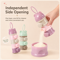 Distributeur de lait en poudre pour bébé 0-12 mois, conteneur de stockage portable en PP de qualité alimentaire, boîte d'alimentation de voyage ZETO ZT100