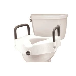 CE 의료 등급 휴대용 높이 조절 변기 시트 손잡이 포함 내구성 있는 변기 시트 라이저 노인 장애인용 최대 하중 136KG - Product Image 2