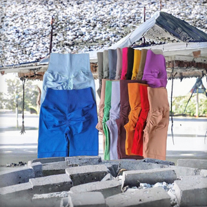 Vendita calda inverno Leggings a costine a vita alta senza cuciture Yoga pantaloni scricchiolanti caldo bottino palestra Fitness tinta unita <span class=keywords><strong>Leggins</strong></span> - Product Image 3