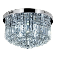 Plafonnier JYLIGHTING moderne de luxe en cristal transparent, forme rectangulaire, chrome, pour chambre, salon, salle à manger