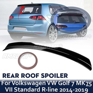 สปอยเลอร์หลังคาคาร์บอนไฟเบอร์สีดำเงาสำหรับรถยนต์ Volkswagen VW Golf 7 MK7.5 VII Standard R-line ปี 2014-2019 - Product Image 1