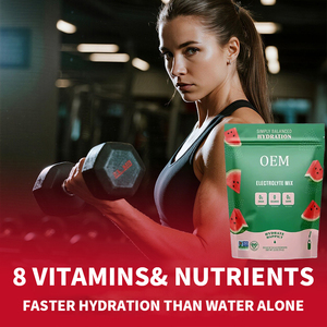 Polvere di Elettroliti Senza Zucchero con Prebiotici e Vitamine per la Salute dell'Intestino, Idratazione e Nutrizione Sportiva, Integratore per Adulti, Etichetta Privata - Product Image 3