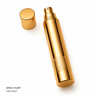 Flacon de parfum vide personnalisé 35 ml avec capuchon doré, atomiseur de voyage rechargeable or rose en gros avec boîte de présentation