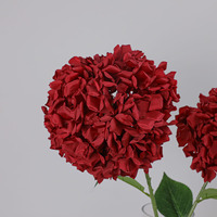 Pabrik Penyuplai Grosir Bunga Hydrangea Buatan Batang Tunggal Kepala Bunga Besar dari Sutra untuk Dekorasi Pernikahan & Vas Dalam Ruangan